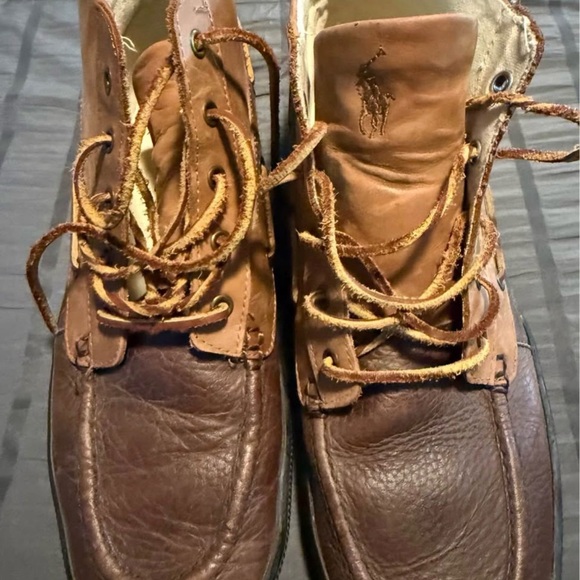 Ralph Lauren Brown Leather Men's Shoes size 12 - Picture 1 of 4